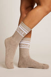 Thumbnail image #4 of Feel Good Varsity Sock Trio in Toast (Pack)