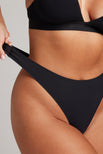Thumbnail image #3 of Base High Thong in Black (Pack)