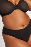 Thumbnail image #2 of Cloud Cotton Thong in Black (Pack)