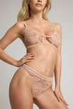 Thumbnail image #5 of Sieve Trim High Thong in Buff Boa [Adelina XS]