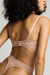 Thumbnail image #3 of Sieve Trim High Thong in Buff Boa [Malak XS]