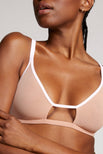 Thumbnail image #1 of Sieve Cutout Bra in Buff + White [Kiara 1]