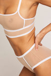 Thumbnail image #2 of Sieve Longline Bra in Buff + White