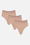 Thumbnail image #1 of Base High Rise Brief in Buff (Pack)