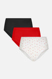 Thumbnail image #1 of Cloud Cotton High Brief in Black Cherry (Pack)