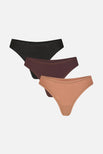 Thumbnail image #1 of Cloud Cotton Low Thong in Deep (Pack)