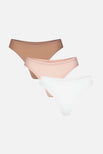 Thumbnail image #1 of Cloud Cotton Low Thong in Honey (Pack)