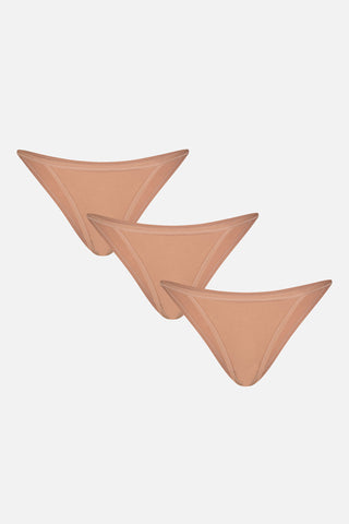 Detail view of Cloud Cotton String Bikini in Buff (Pack) for sizer