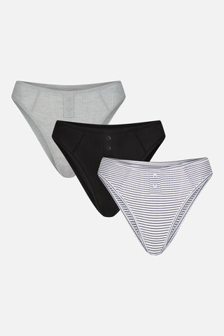 Detail view of Whipped French Cut Brief in Weekender (Pack) for sizer