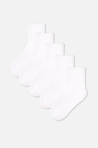 Detail view of Flutter Sock in White (Pack) for sizer