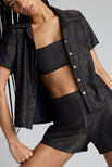 Thumbnail image #1 of Disco Short Sleeve Top in Black [Santana XS]