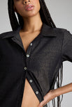 Thumbnail image #2 of Disco Short Sleeve Top in Black [Santana XS]