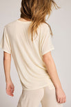 Thumbnail image #3 of Fino Featherweight Cashmere Boyfriend Tee in Cream