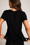 Thumbnail image #4 of Fino Featherweight Cashmere Boyfriend Tee in Black