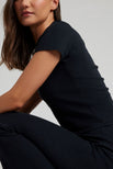Thumbnail image #4 of Pointelle Baby Tee in Black [Ksenia XS]