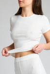 Thumbnail image #3 of Pointelle Baby Tee in White