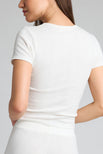 Thumbnail image #4 of Pointelle Baby Tee in White