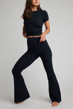 Thumbnail image #1 of Pointelle Flare Pant in Black [Ksenia XS]