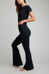 Thumbnail image #6 of Pointelle Flare Pant in Black [Ksenia XS]