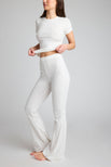 Thumbnail image #3 of Pointelle Flare Pant in White [Ksenia XS]