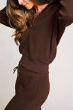 Thumbnail image #4 of Waffle Knit Zip-Up Hoodie in Espresso