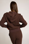 Thumbnail image #5 of Waffle Knit Zip-Up Hoodie in Espresso