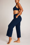 Thumbnail image #2 of Waffle Knit Cropped Track Pant in Navy