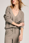 Thumbnail image #1 of Waffle Knit Deep V in Mink