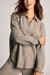 Thumbnail image #1 of Waffle Knit Shirt Jacket in Mink