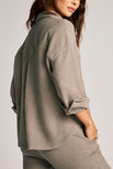 Thumbnail image #3 of Waffle Knit Shirt Jacket in Mink