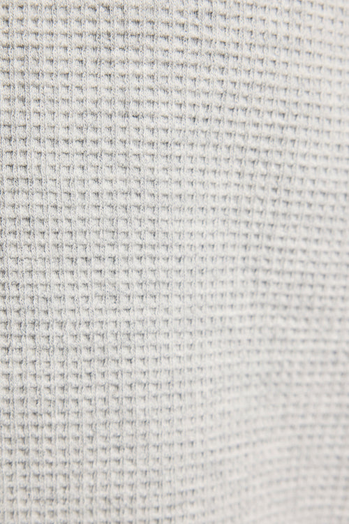 Waffle Knit Track Pant in Heather Grey