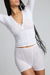 Thumbnail image #1 of Whipped Henley in White [Santana XS]
