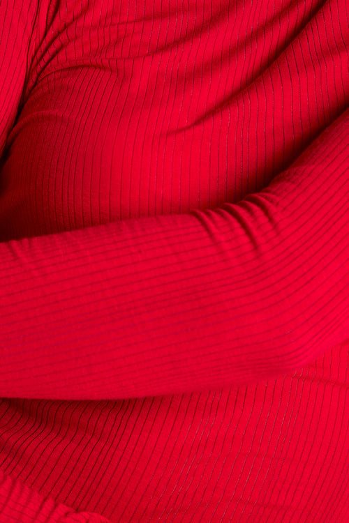 Whipped Long Sleeve in Cerise