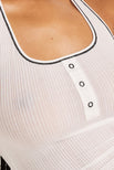 Thumbnail image #2 of Whipped Racerback Tank in White + Black