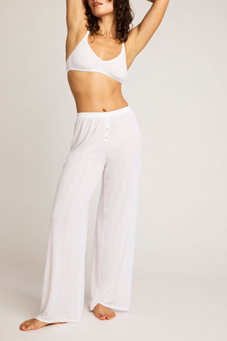 Detail view of Whipped Track Pant in White for sizer