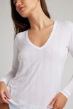 Thumbnail image #2 of Whipped V-Neck in White