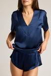 Thumbnail image #1 of Eclipse Washable Silk V-Top in Navy
