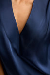 Thumbnail image #2 of Eclipse Washable Silk V-Top in Navy