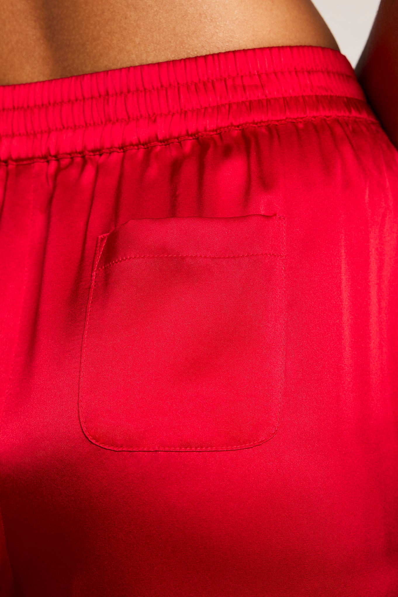 Eclipse Silk Track Pant in Cerise