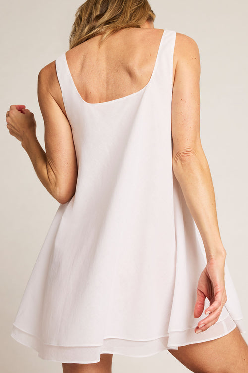 Island Dress in White back