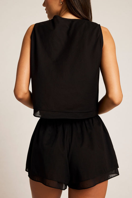 Island Tank in Black back