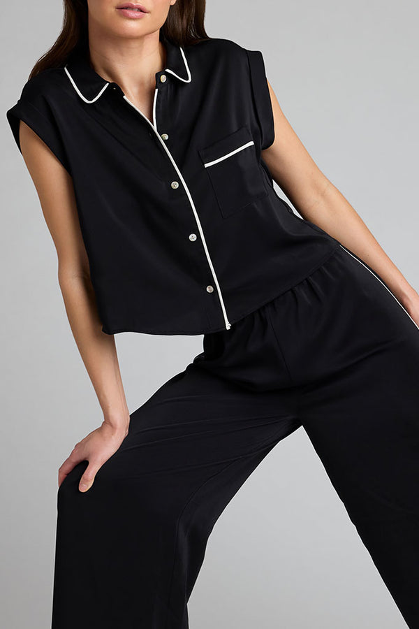 Whipped Track Pant in Black