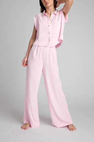 Detail view of Supreme Track Pant in Babe for sizer