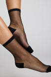 Thumbnail image #2 of Fancy Mesh Sock in Black (Pack)