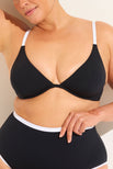 Thumbnail image #4 of Swim Plunge Top in Black + White