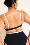 Thumbnail image #5 of Swim Plunge Top in Black + White