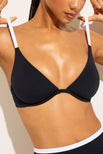 Thumbnail image #1 of Swim Plunge Top in Black + White