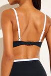 Thumbnail image #3 of Swim Plunge Top in Black + White