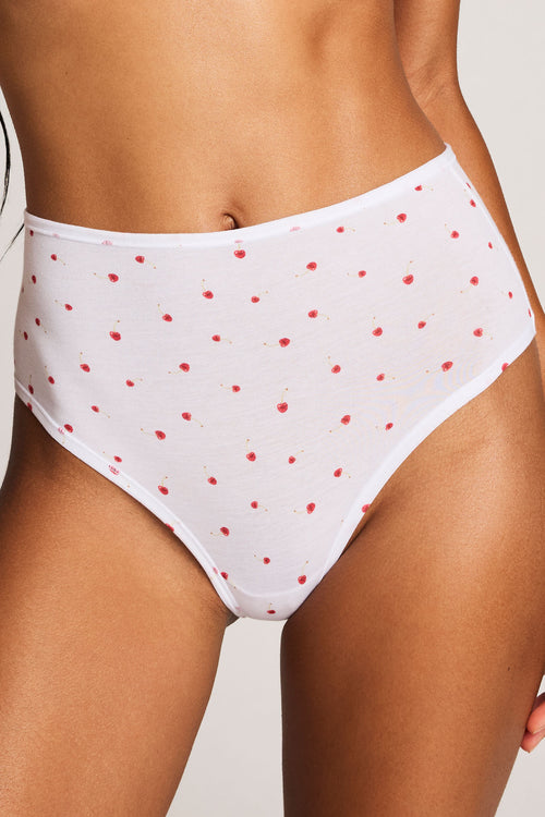Cloud Cotton High Brief in Black Cherry (Pack)