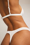 Thumbnail image #4 of Pointelle Dipped Thong in White